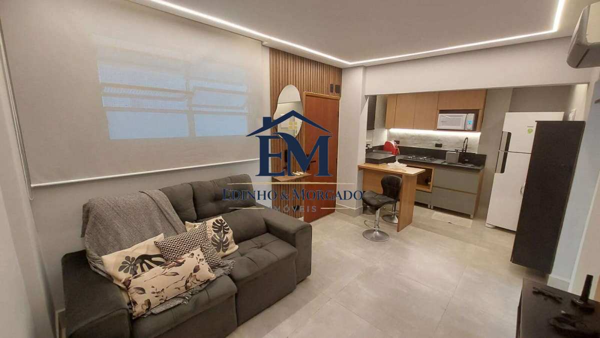 APTº. 02 DORMS, TOTALMENTE REFORMADO E MOBILIADO - APARECIDA / SANTOS - Edinho Imóveis